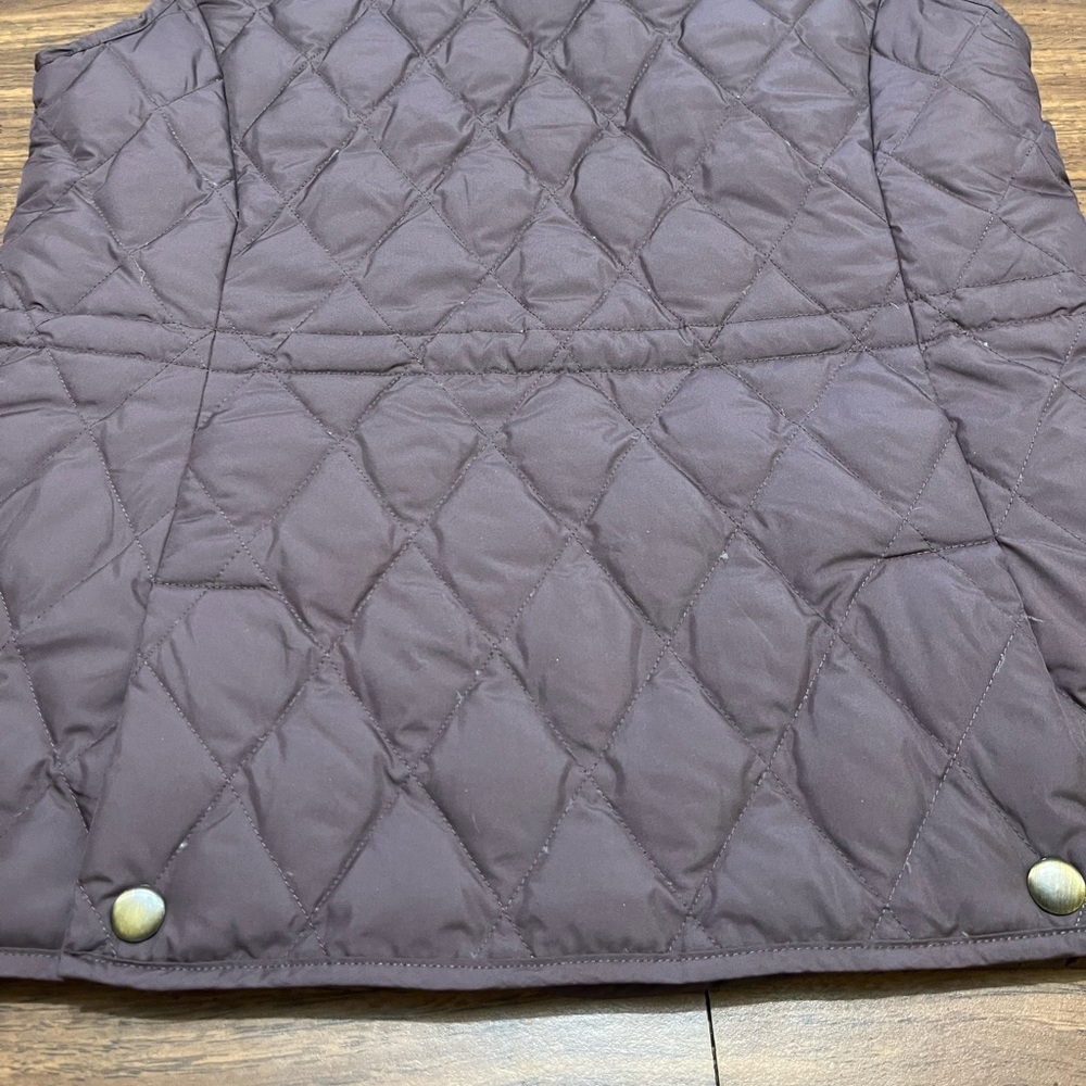 Women’s goose down Light weight Eddie Bauer purple vest size small - Picture 9 of 10